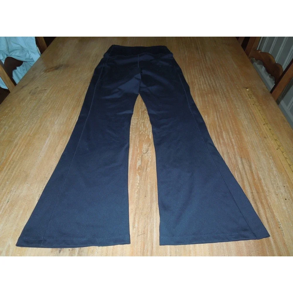 Jockey Sport Womens Navy Blue Flare Leg Yoga Pants Pockets JL4226 Size S - Picture 6 of 6